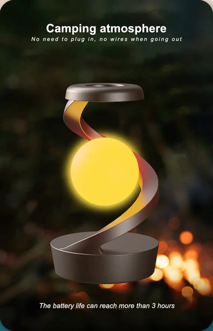 Night Light Rotating Moon Lamp w/ Motion Sensor