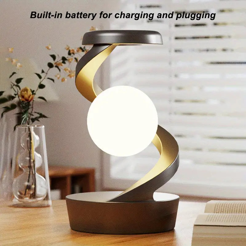 Night Light Rotating Moon Lamp w/ Motion Sensor