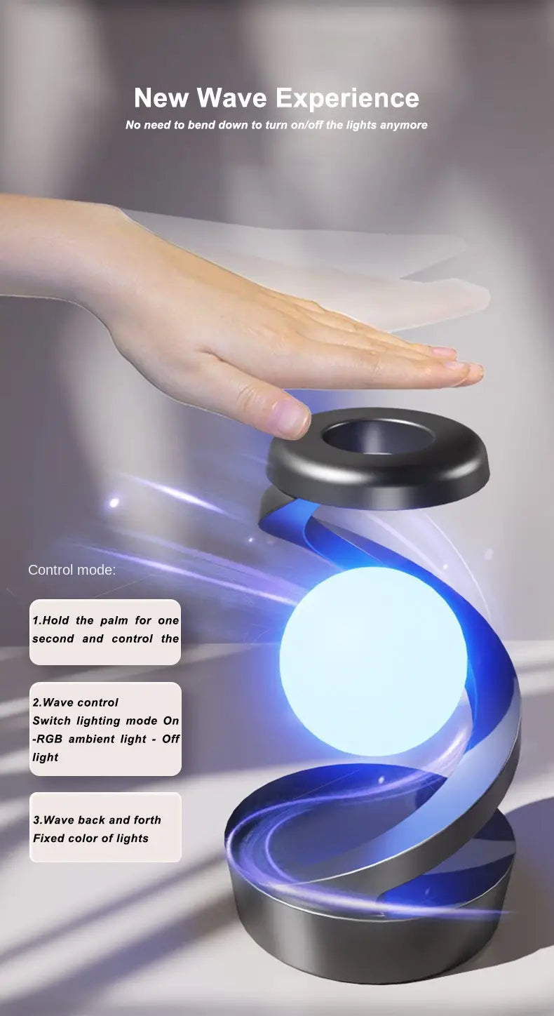 Night Light Rotating Moon Lamp w/ Motion Sensor