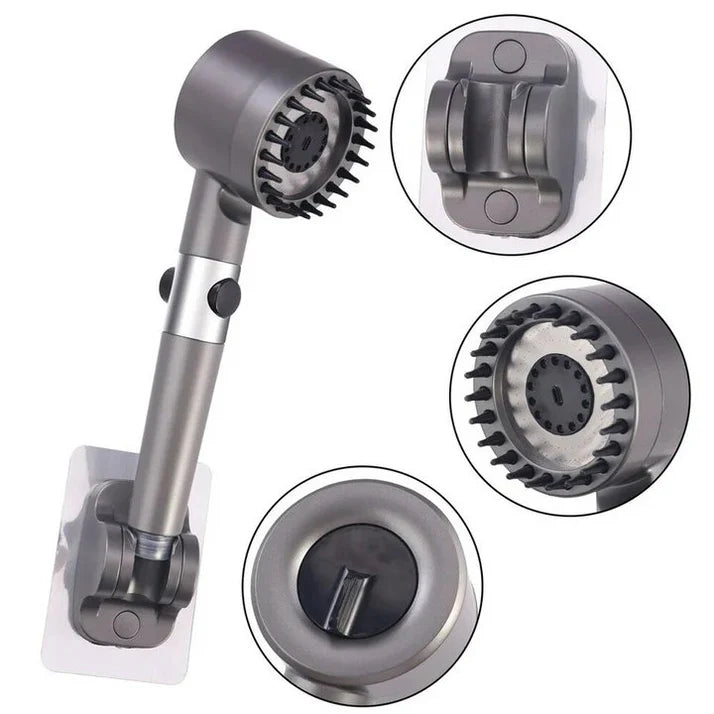 High Pressure Shower Head, Adjustable spray with 3 modes and massage brush filter